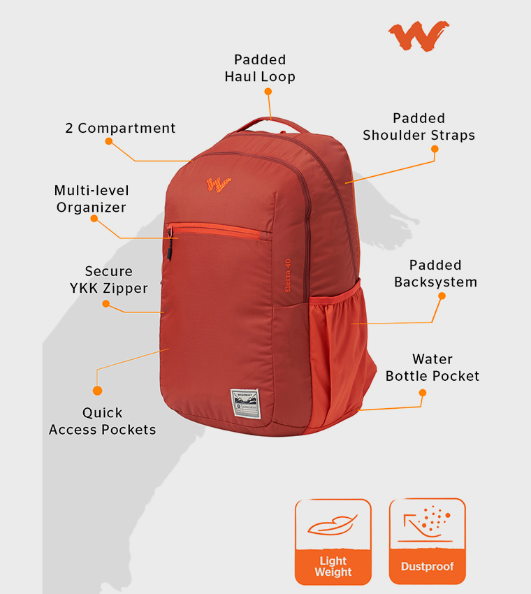 SIERRA 40 BADGE Logo Detail Backpack