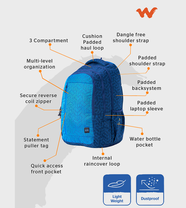 Binate Patterned Backpack