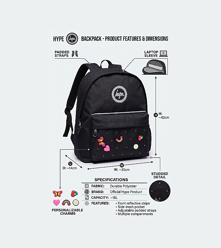 HYPE  Backpacks - BLACK Backpacks