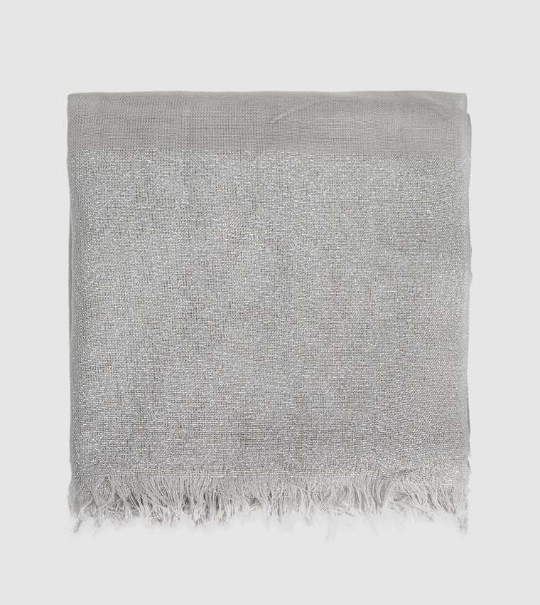 Permanent Wedding Scarf-Silver