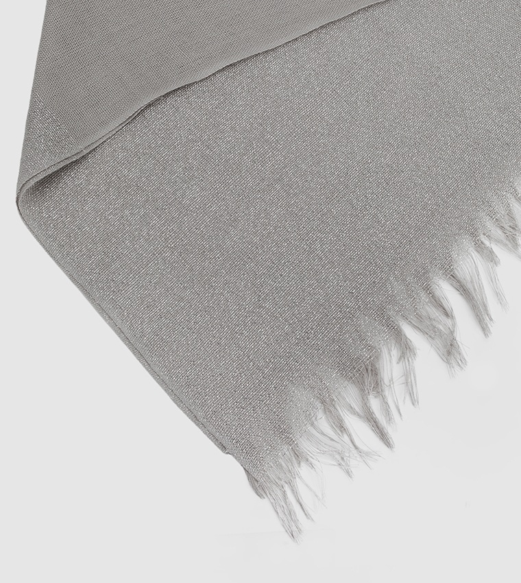 Permanent Wedding Scarf-Silver