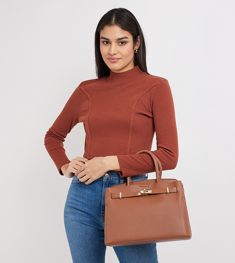 LEMERCIER Textured Top Handle Bag