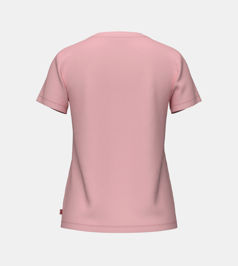 تيشيرت بقبة مستديرة بطبعة شعار