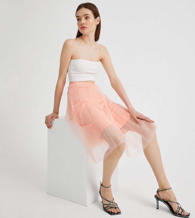 Casual A Line Tulle Skirt