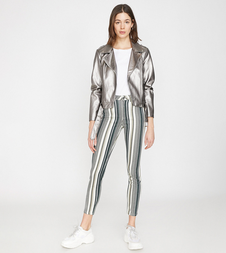 Striped Slim Fit Trousers