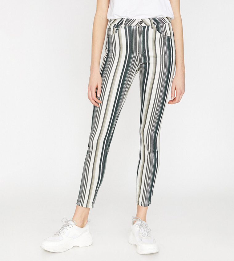 Striped Slim Fit Trousers