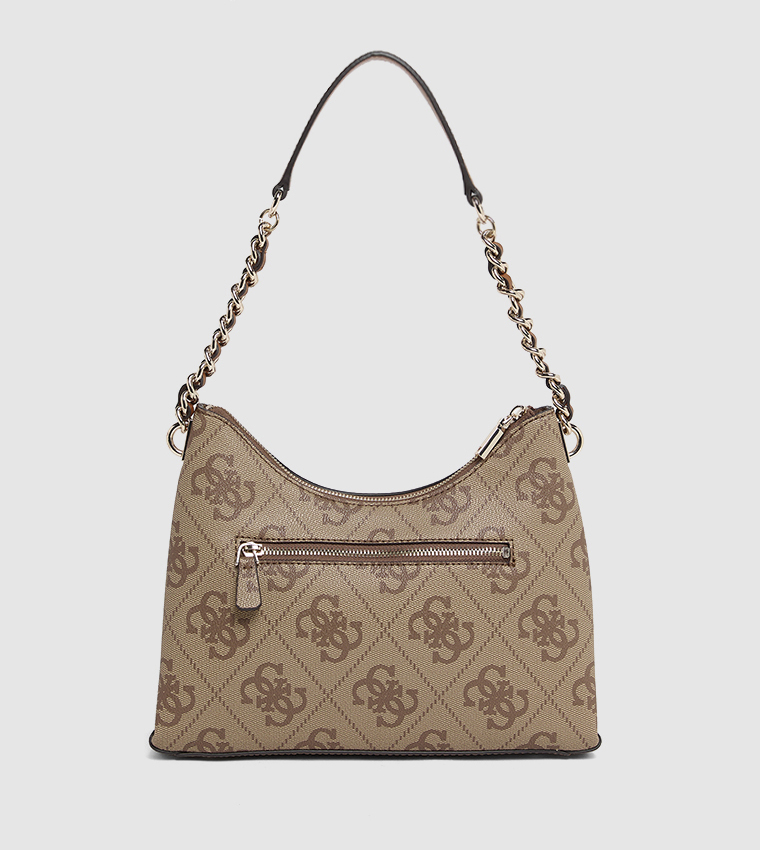 حقيبة كتف إزي بنقشة مونوغرام