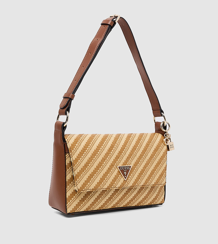 SIMONA Patterned Flap Shoulder Bag