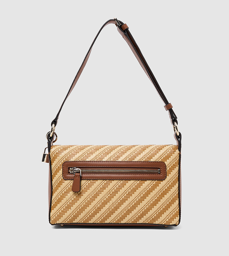 SIMONA Patterned Flap Shoulder Bag
