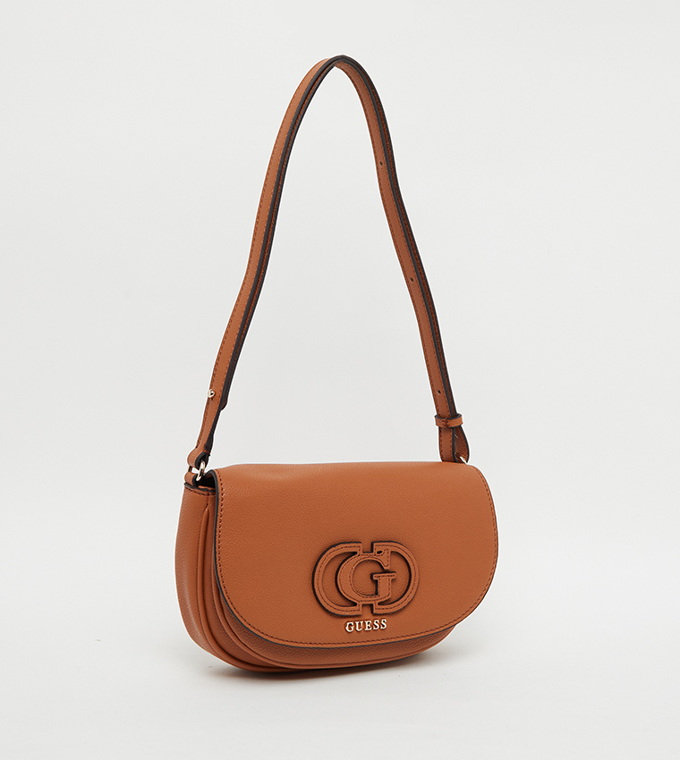 CALEBRA Logo Appliqued Flap Crossbody Bag