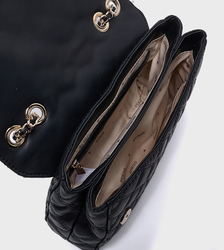 GIULLY II Quilted Flap Crossbody Bag