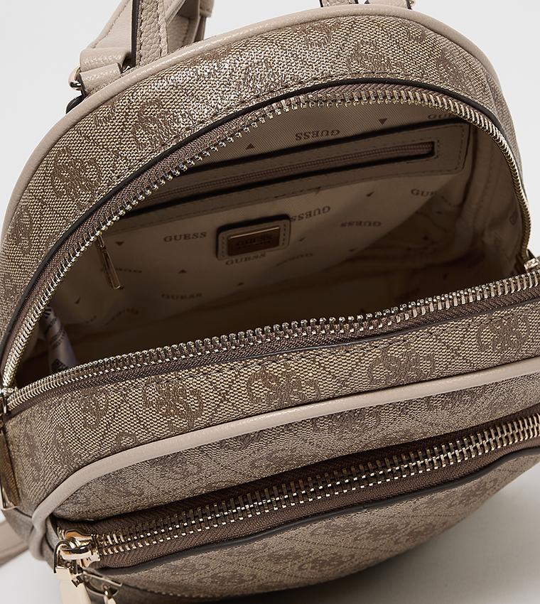 MANHATTAN II Logo Patterned Backpack