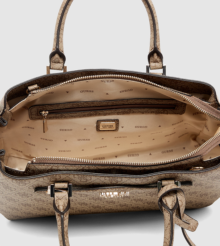KATYA Monogram Patterned Satchel Bag