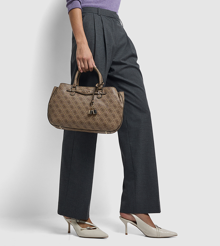 KATYA Monogram Patterned Satchel Bag