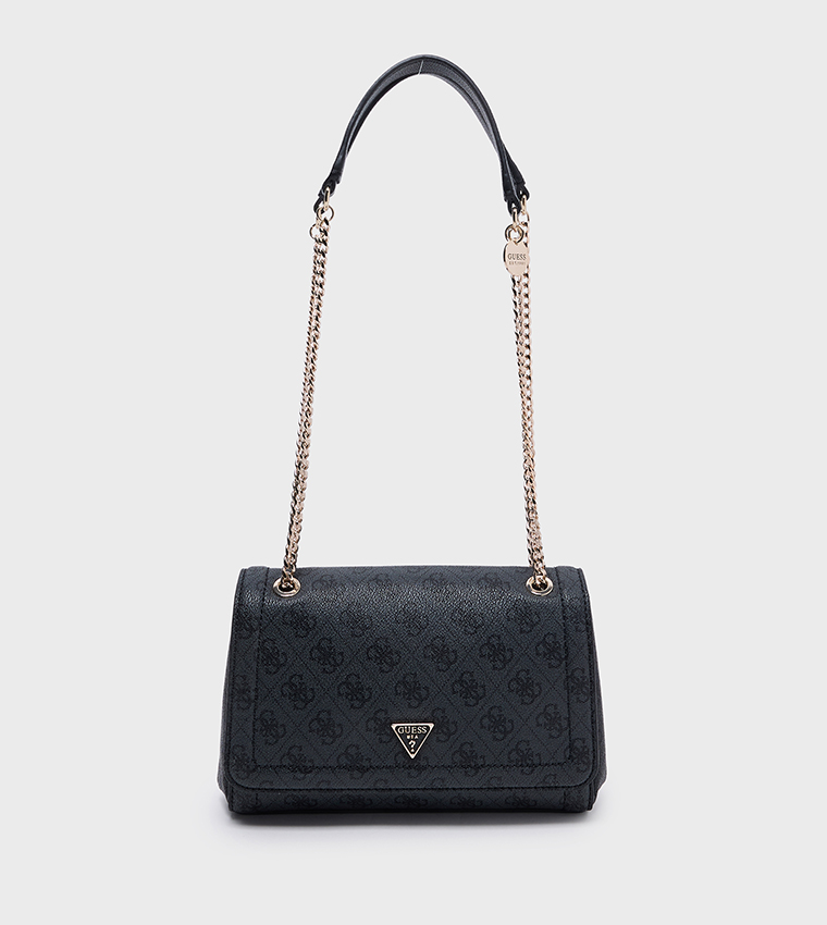 NOELLE II Logo Patterned Flap Convertible Crossbody Bag