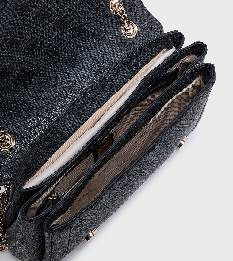 NOELLE II Logo Patterned Flap Convertible Crossbody Bag