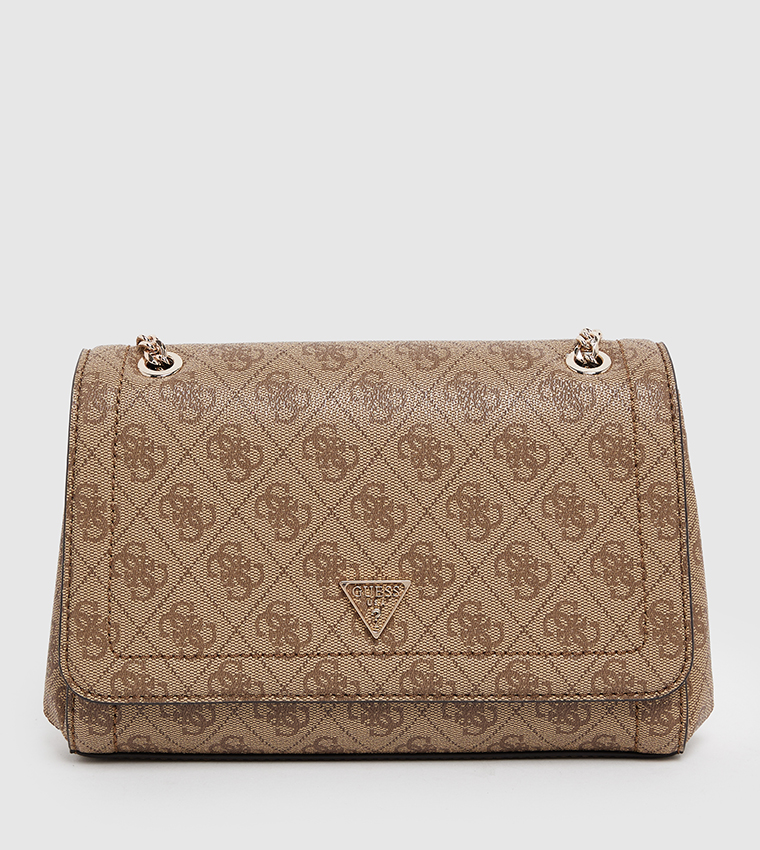 NOELLE II Logo Patterned Flap Convertible Crossbody Bag