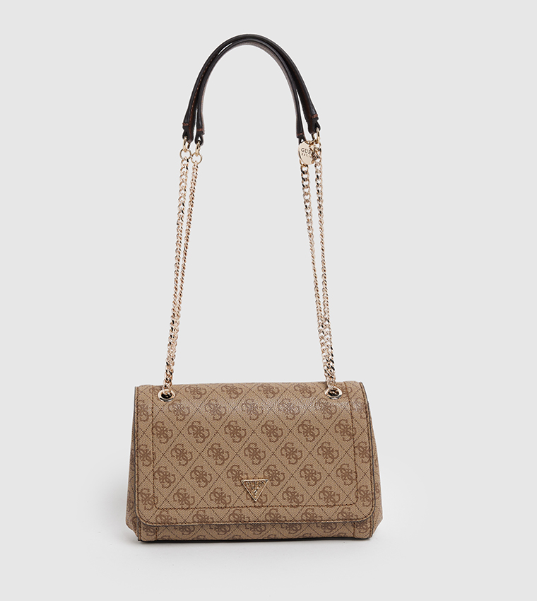 NOELLE II Logo Patterned Flap Convertible Crossbody Bag
