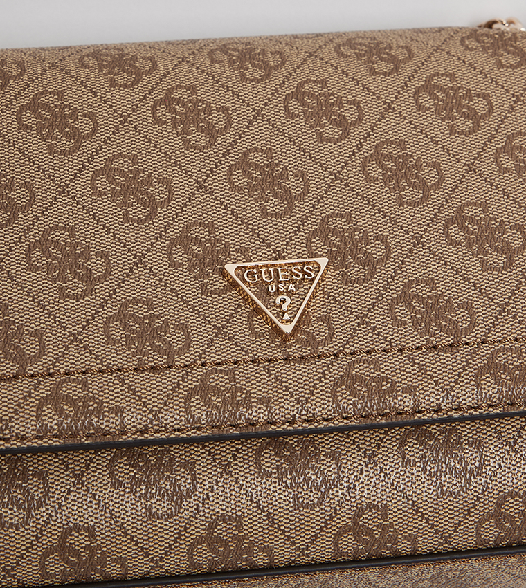 NOELLE II Logo Patterned Flap Convertible Crossbody Bag