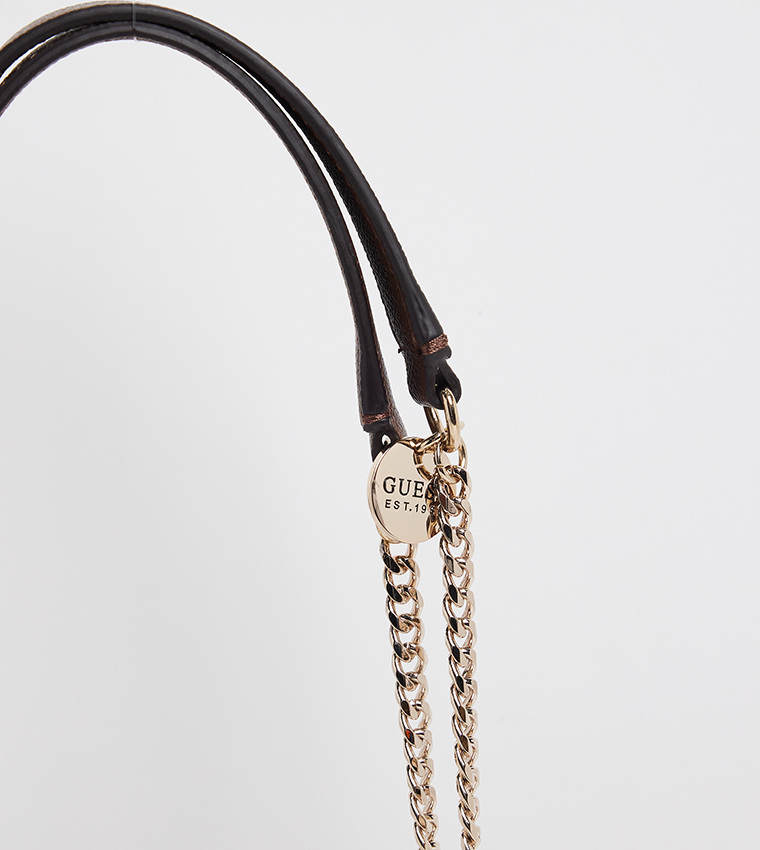 NOELLE II Logo Patterned Flap Convertible Crossbody Bag