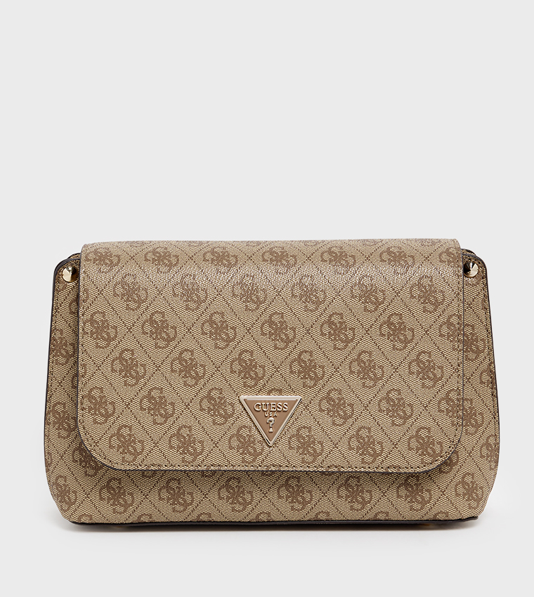 MERIDIAN II Logo Patterned Flap Crossbody Bag