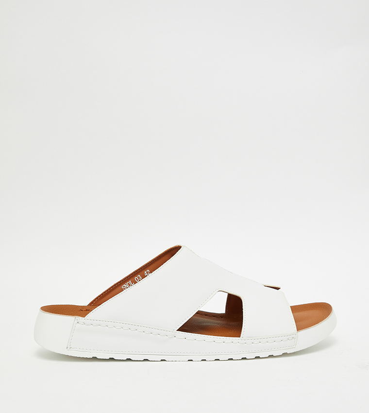 Solid H-Strap Comfort Sandals