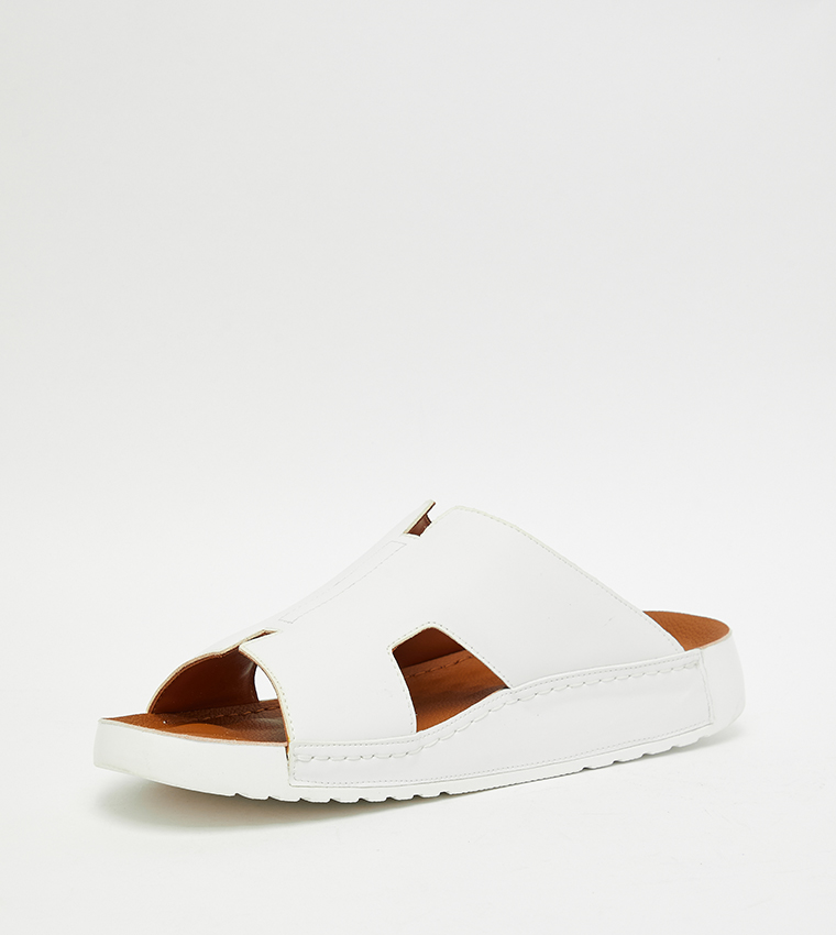 Solid H-Strap Comfort Sandals