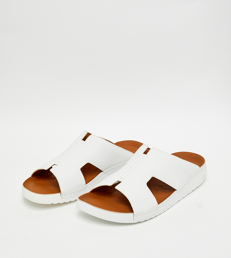 Solid H-Strap Comfort Sandals