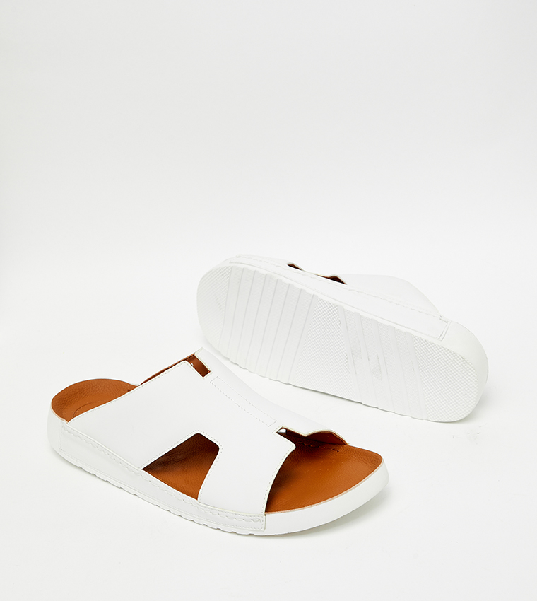 Solid H-Strap Comfort Sandals
