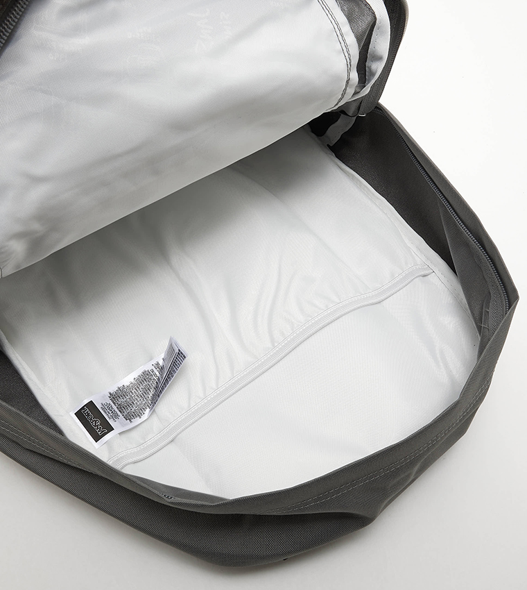 Logo Badge Zipper Backpack