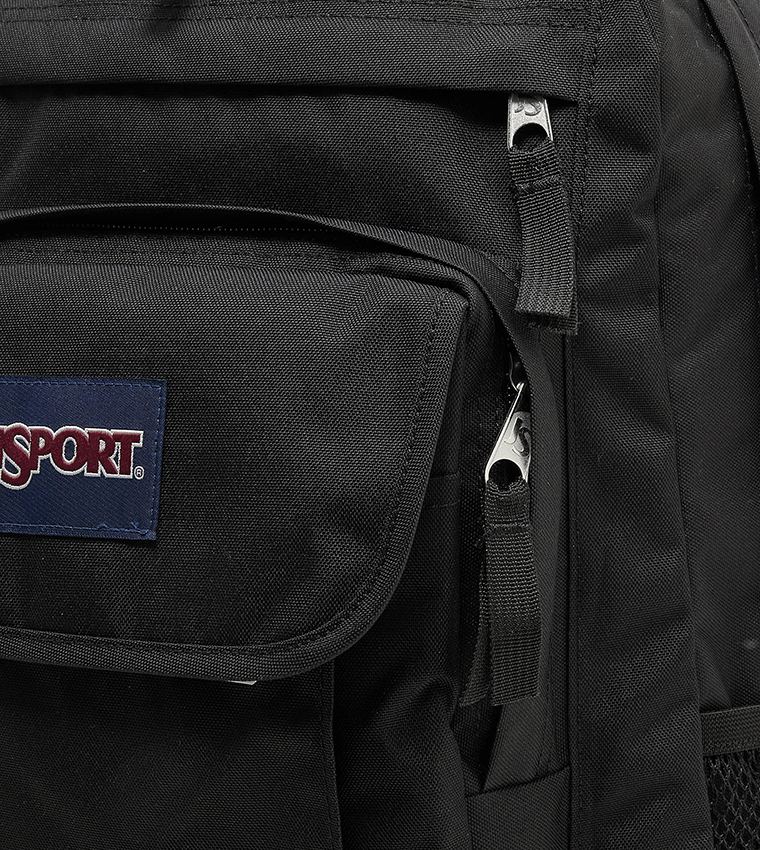 Logo Badge Zipper Backpack