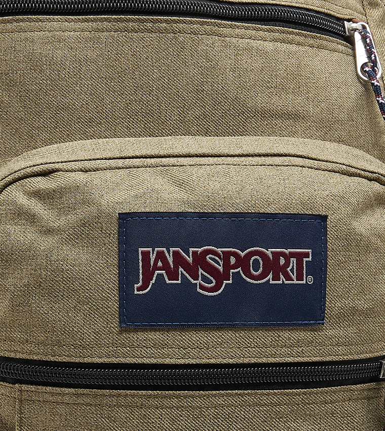 Logo Badge Zipper Backpack