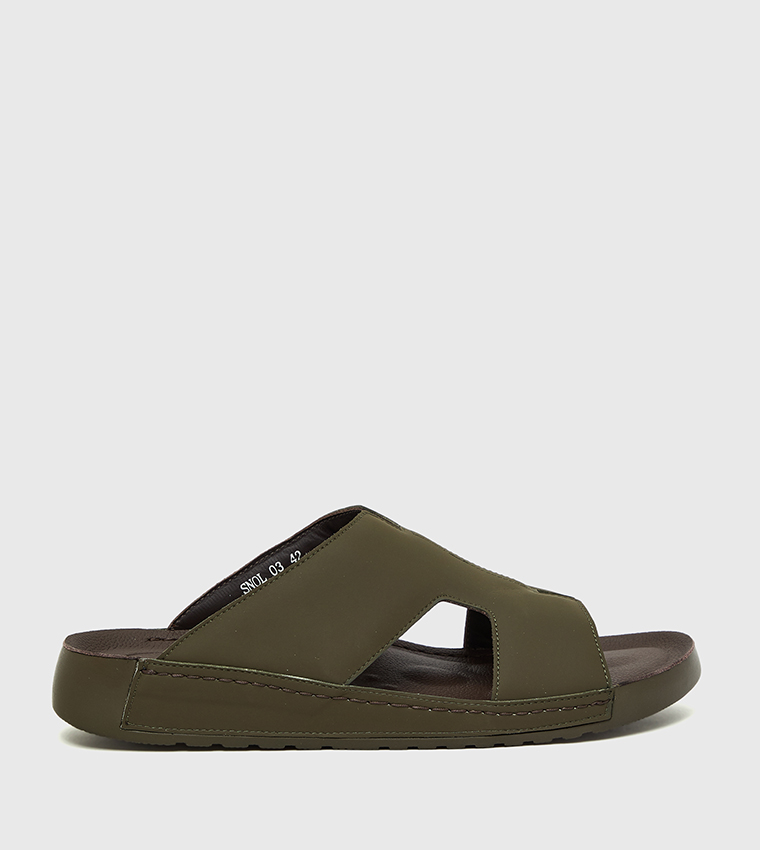 Solid H-Strap Comfort Sandals