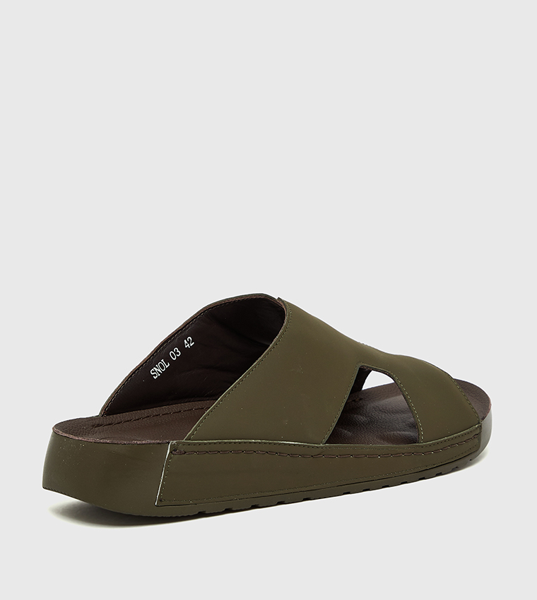 Solid H-Strap Comfort Sandals
