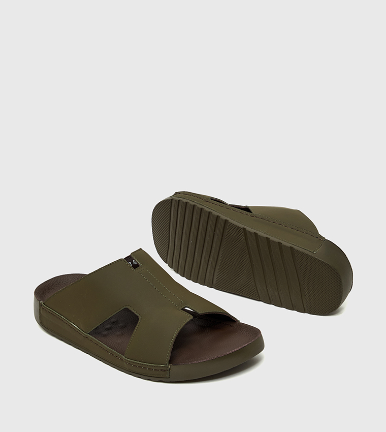 Solid H-Strap Comfort Sandals