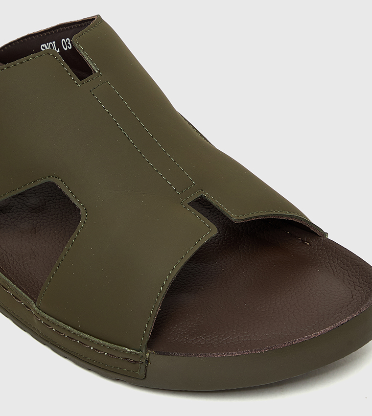 Solid H-Strap Comfort Sandals