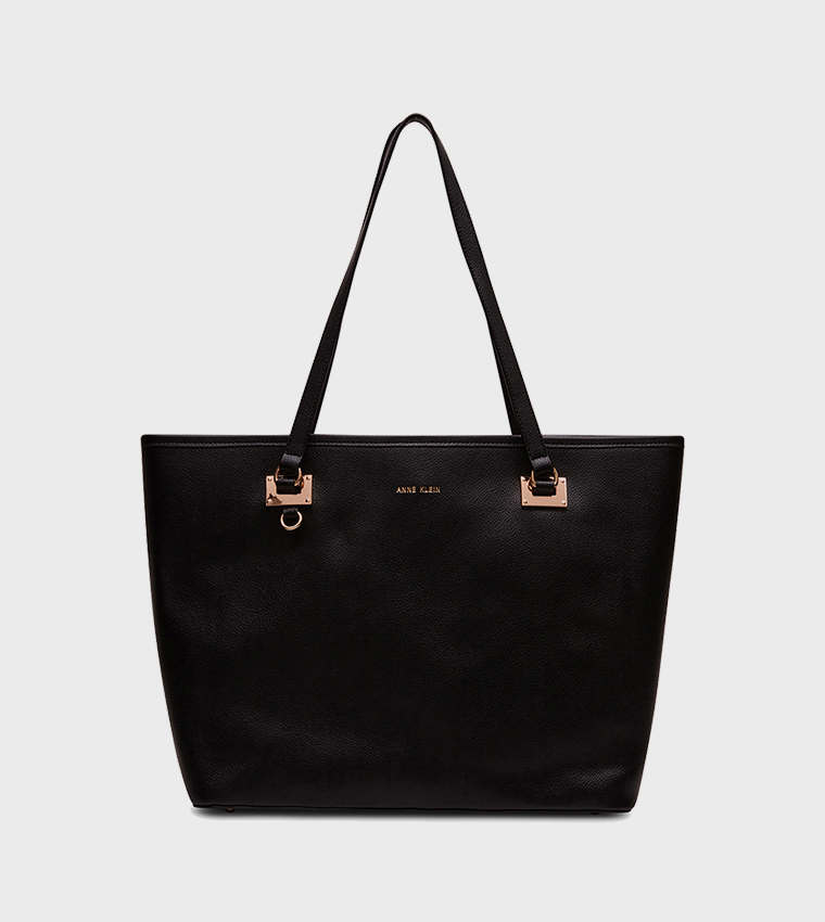 Textured Zippered Tote Bag