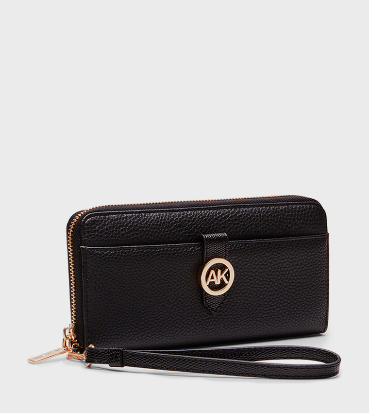 Logo Detail Zip-Around Wallet