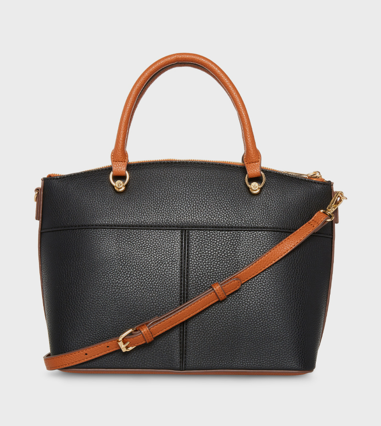 Textured Satchel Bag