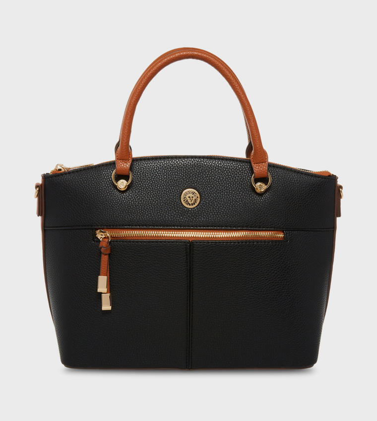 Textured Satchel Bag