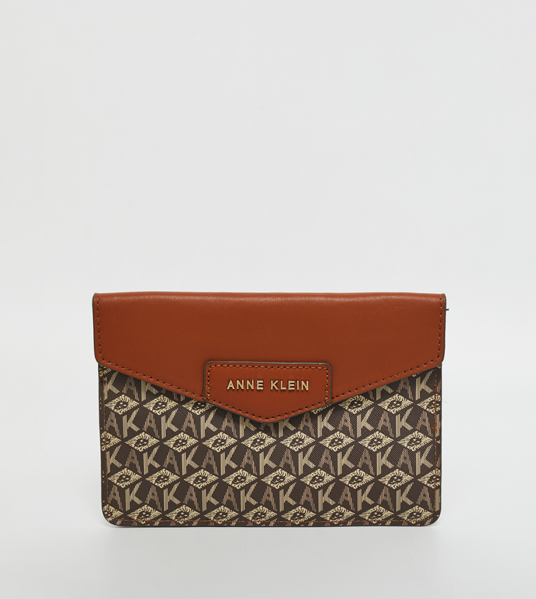 Textured Satchel Bag with Pouch