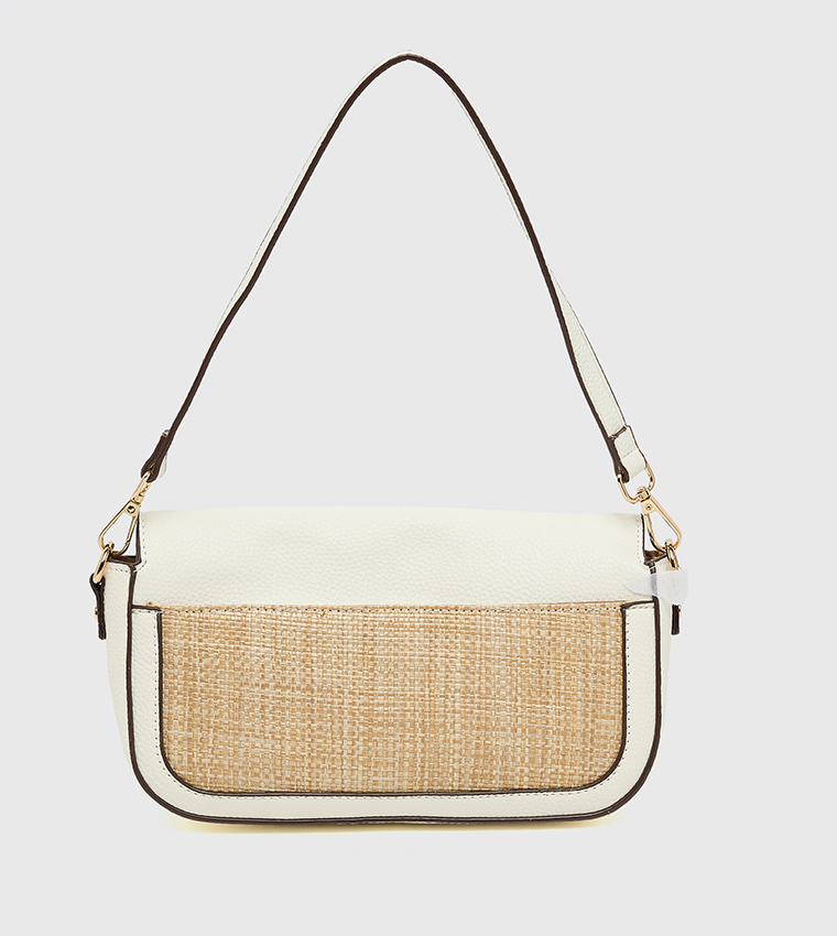 Textured Flap Shoulder Bag