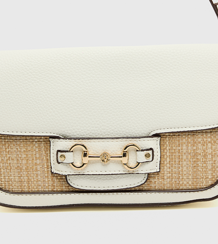 Textured Flap Shoulder Bag