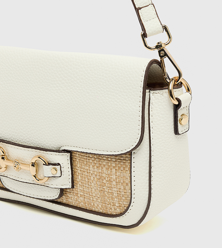 Textured Flap Shoulder Bag