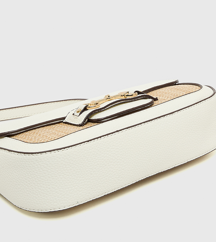 Textured Flap Shoulder Bag