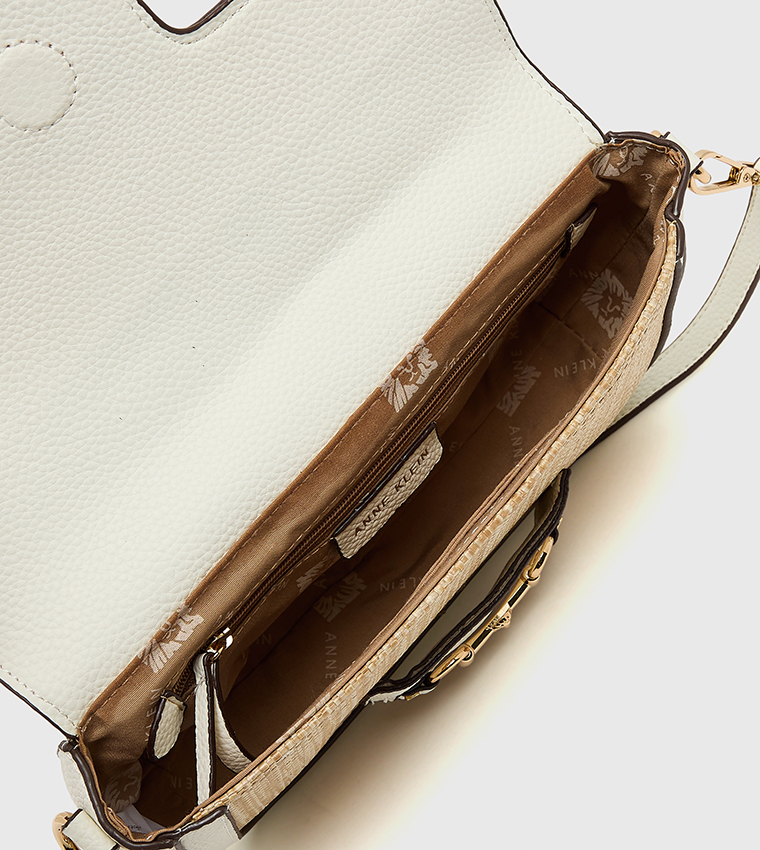 Textured Flap Shoulder Bag