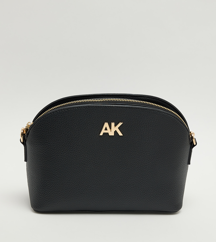Textured Zippered Crossbody Bag