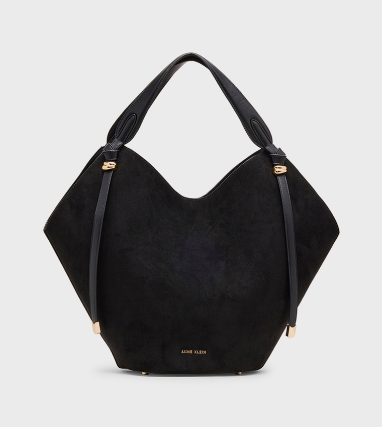 Solid Shoulder Bag with Purse