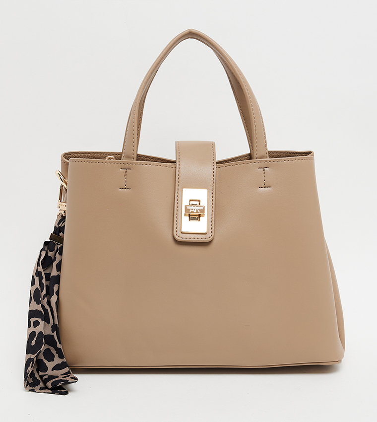 Textured Satchel Bag