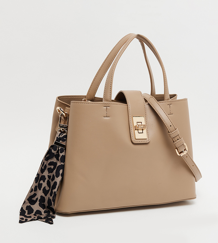 Textured Satchel Bag